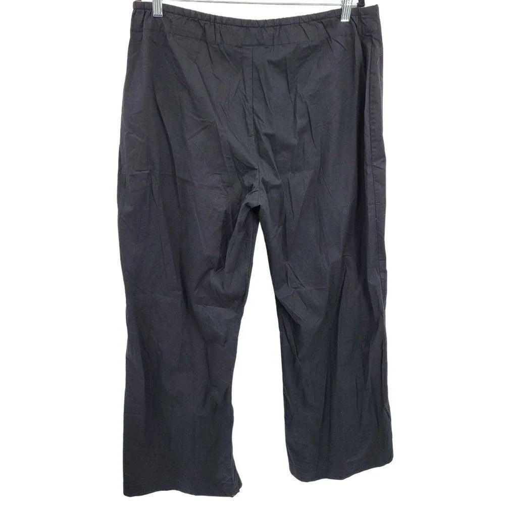 Vtg 90s Soft Surroundings Black High-Rise Flare Pants Long Tall XL-T Lightweight